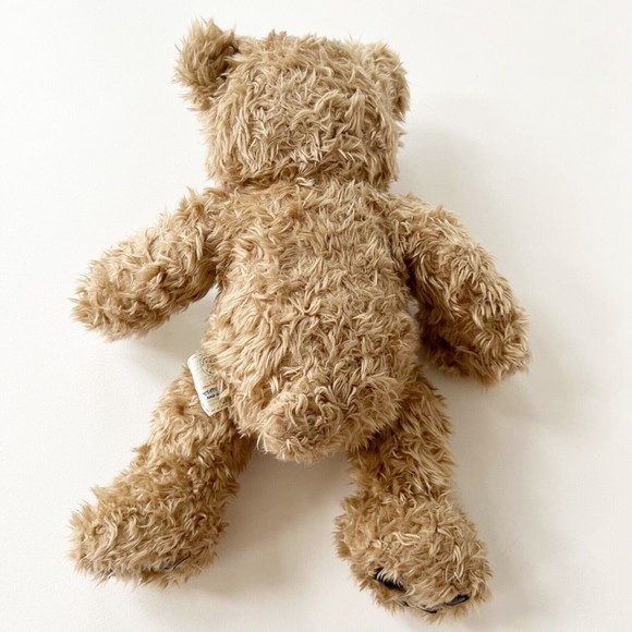 Vtg Build A Bear Teddy Bear 16" Plush Curly Fur Leather Paws Prairie Dress Apron - Picture 6 of 11